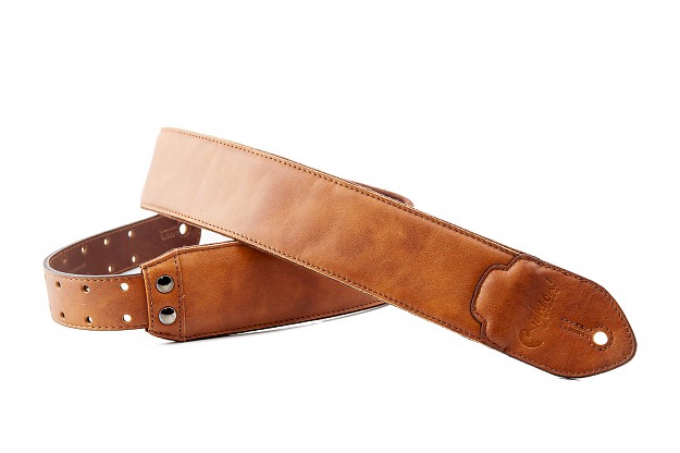 Vintage Light Brown Guitar Strap - Classic Style and Durability1